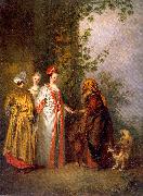 WATTEAU, Antoine The Fortune Tellers Sweden oil painting reproduction